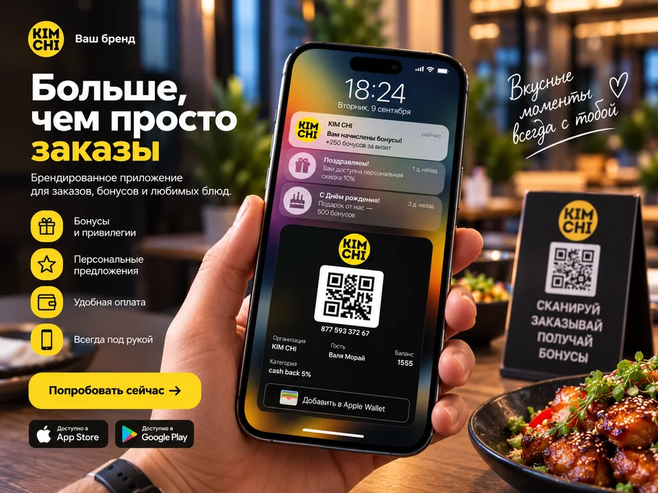 Wallet-карта и сканер на кассе
